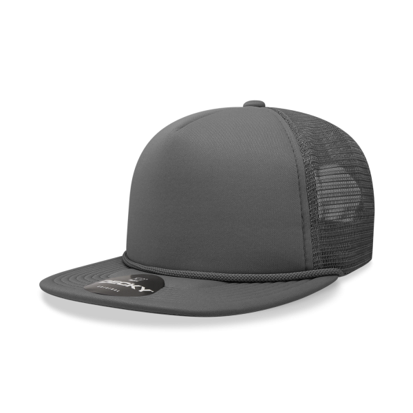 Decky 6026 - Classic 5 Panel Foam Trucker Cap, Flat Bill Hat - PALLET Pricing Cheap - Image 4